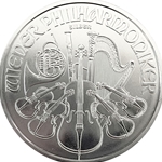 1½ Euro Vienna Philharmonic, 2008-2023, 1 oz .999 Silver