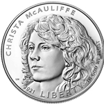 Christa McAuliffe 2021 Silver Dollar