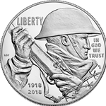 2018 World War I Centennial Silver Dollar