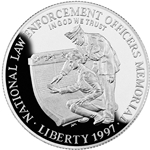 1997 National Law Enforcement Officers Memorial Silver Dollar