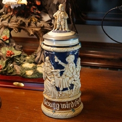 Beer Steins with Figural Lids