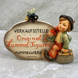 M.I. Hummel 205 German Language Dealer Plaque, with +
