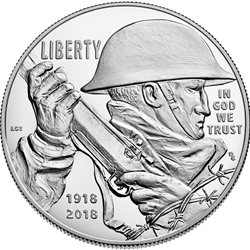 2018 World War I Centennial Silver Dollar
