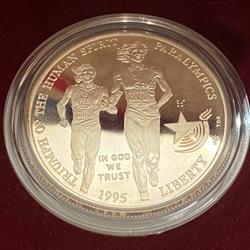 1995 Paralympics Blind Runner Silver Dollar