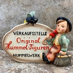 M.I. Hummel 205 German Language Dealer Plaque, Tmk 1 and 2, Type 1