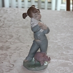 ‎‎NAO by Lladro Girl Child with Lamb and Elephant 1990