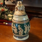 Beer Stein, Figural lid, 0.3L, Pottery, relief, figural lid, Type 1