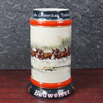 Beer Stein, Anheuser-Busch, CS112 Budweiser Holiday 1990, Type 1