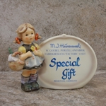 M.I. Hummel 722 Little Visitor Plaque, Type 2, Personalized, Tmk 7, Type 5