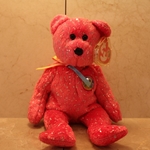 2003, July, Decade (Pink), Bear, Beanie Baby Of The Month (BBOM), Type 1, 2003 ©
