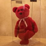 Teddy (magenta, new face), Bear, 2nd Generation, Type 1, 1st Tush Tag