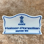 Kaiser Porcelain Plaque, Type 3