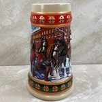 Beer Stein, Anheuser-Busch, 1994 Budweiser Holiday, Hometown Holiday, Type 1