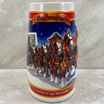 Beer Stein, Anheuser-Busch, 1999 Budweiser Holiday, A Century of Tradition, CS389, Type 1