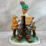 Goebel Figurine, Hahn 511 Boy Playing Accordion W/Cat Tmk 4