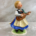 Goebel Figurine, Hahn 510 GIRL PLAYING GUITAR Tmk 4
