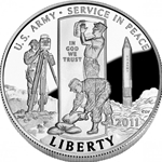 2011-S United States Army Commemorative Proof Clad Half-Dollar Coin