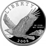 2008-P Bald Eagle Commemorative Proof Silver Dollar Coin