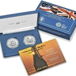 2020 400th Anniversary of the Mayflower Voyage Silver Proof Coin and Medal Set