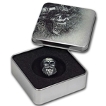 2019 Palau Antiqued Biker Skull 1 oz .999 Silver Coin Wanted Sold $265.00