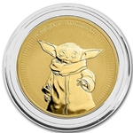 2021 Niue Star Wars GROGU BABY YODA THE MANDALORIAN ~ 1 oz Gold Coin Wanted Sold $3,450.00