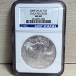 2008 American Eagle Silver One Ounce Certified / Slabbed MS69