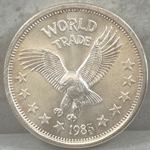 One Ounce World Trade, .999 Fine Silver Round