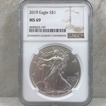 2019 American Eagle Silver One Ounce Certified / Slabbed MS69