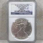 2018-W American Eagle Silver One Ounce Certified / Slabbed MS69