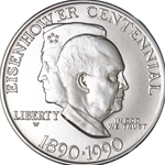 1990-W Uncirculated Eisenhower Silver Dollar