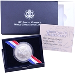 1995-W Uncirculated Special Olympics World Games Silver Dollar