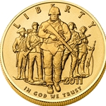 2011-P Uncirculated Army $5 Gold Coin