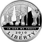 2010-W Proof American Veterans Disabled for Life Silver Dollar