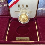 1988-W Uncirculated Olympic $5 Gold