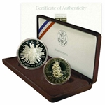 1989-S Congress Bicentennial Commemorative Silver Dollar and Half Dollar Prood Set