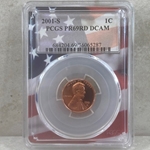 2001-S U.S. Cent Proof Certified / Slabbed