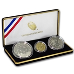 2015-W Proof US Marshals $5 Gold / Silver Coin Set, 3 Each