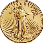 2021 American Eagle, One-Tenth / Five Dollars Gold Coin Uncirculated, 43 Each