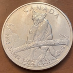 2012 Canada Wildlife Series Cougar 1oz .9999 Silver