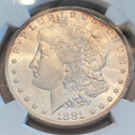 1881-S Morgan Silver Dollars Certified / Slabbed MS63