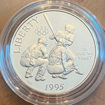 1995-S Proof Baseball Half Dollar