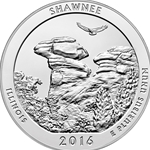 2016 ATB 5 Oz 999 Fine Silver Coin, Shawnee National Forest