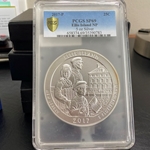 2017-P ATB 5 Oz 999 Fine Silver Coin, Ellis Island, SP69
