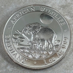 2011 100 Shillings Elephant, 1 oz Ag 999, Somalia