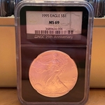 1995 American Eagle Silver One Ounce Certified / Slabbed MS69