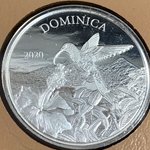 2020 Dominica, 2 Dollars - Elizabeth II Hummingbird