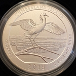 2018-P ATB 5 Oz 999 Fine Silver Coin, Cumberland Island National Seashore