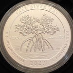 2020-P ATB 5 Oz 999 Fine Silver Coin, Salt River Bay National Historical Park and Ecological Preserve