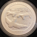 2017-P ATB 5 Oz 999 Fine Silver Coin, Effigy Mounds National Monument