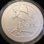 2016-P ATB 5 Oz 999 Fine Silver Coin, Fort Moultrie at Fort Sumter National Monument